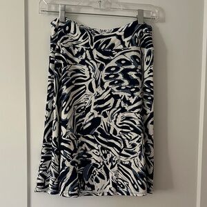 Knit short circle skirt with yoga waistband. M. Zen Knits.